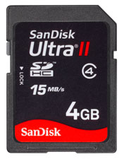 SD Ultra II 4 GB 15MB/s